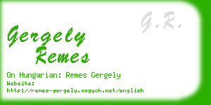 gergely remes business card